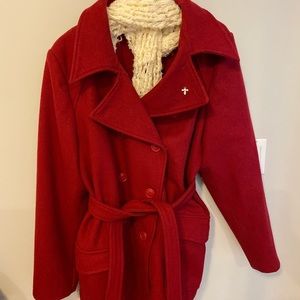 Old NavyPea coat red wool xxl